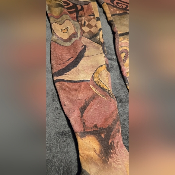 Vivianly Over the Knee Boots Pink and Tan High Heel #652 - Picture 4 of 13